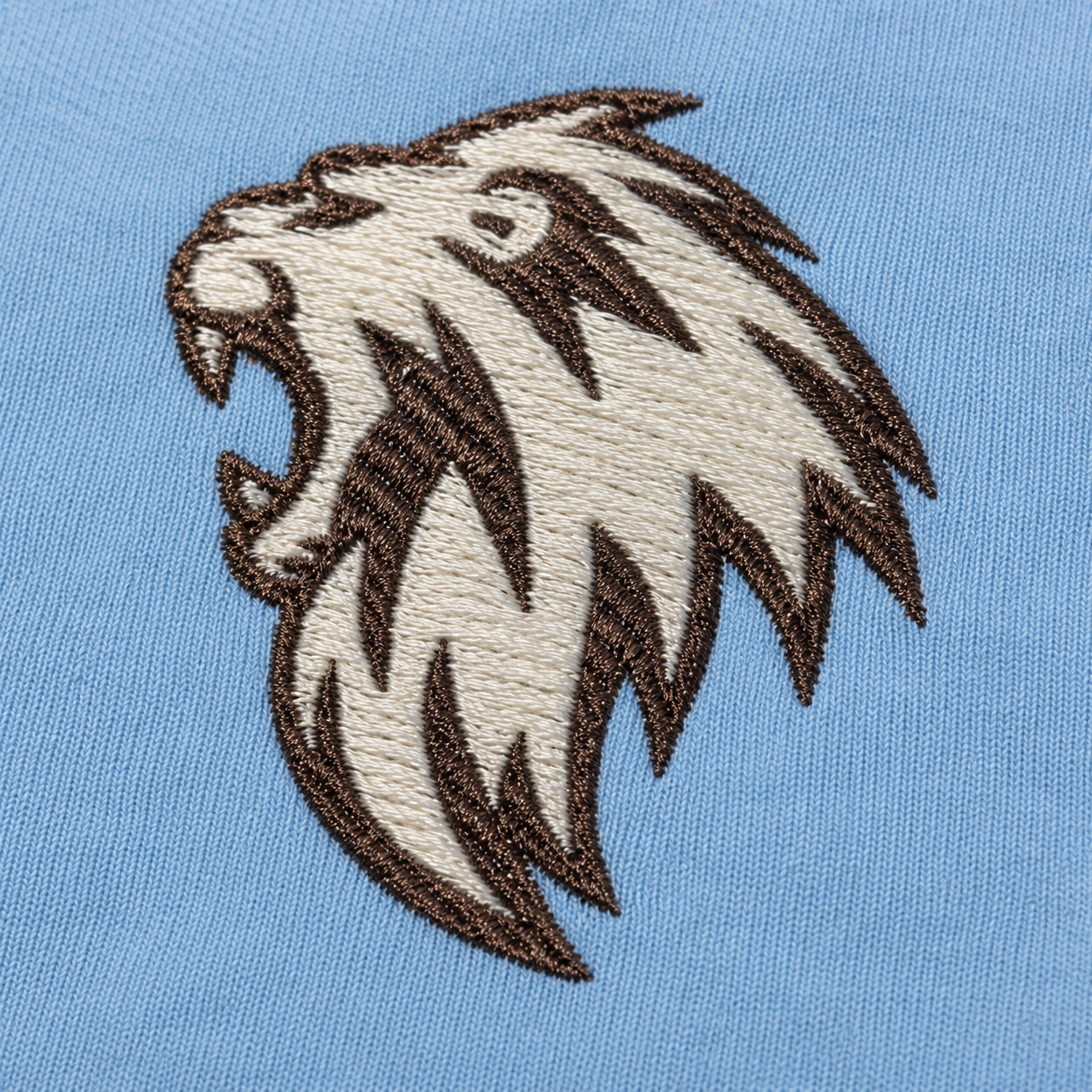 Lion of Judah Embroidered Apron — Sky Blue | Kingdom Wear UK