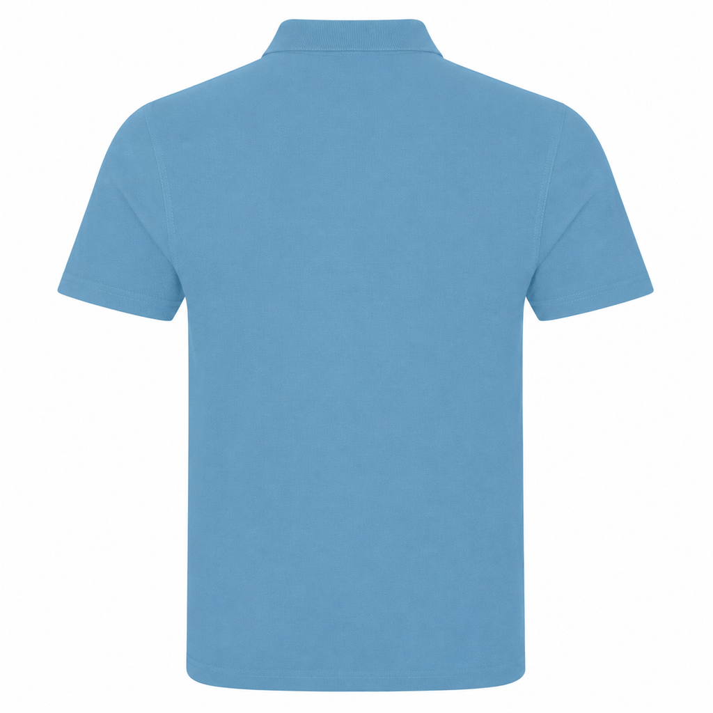 "God Loves You" Embroidered Polo Shirt — Sky Blue | Kingdom Wear UK