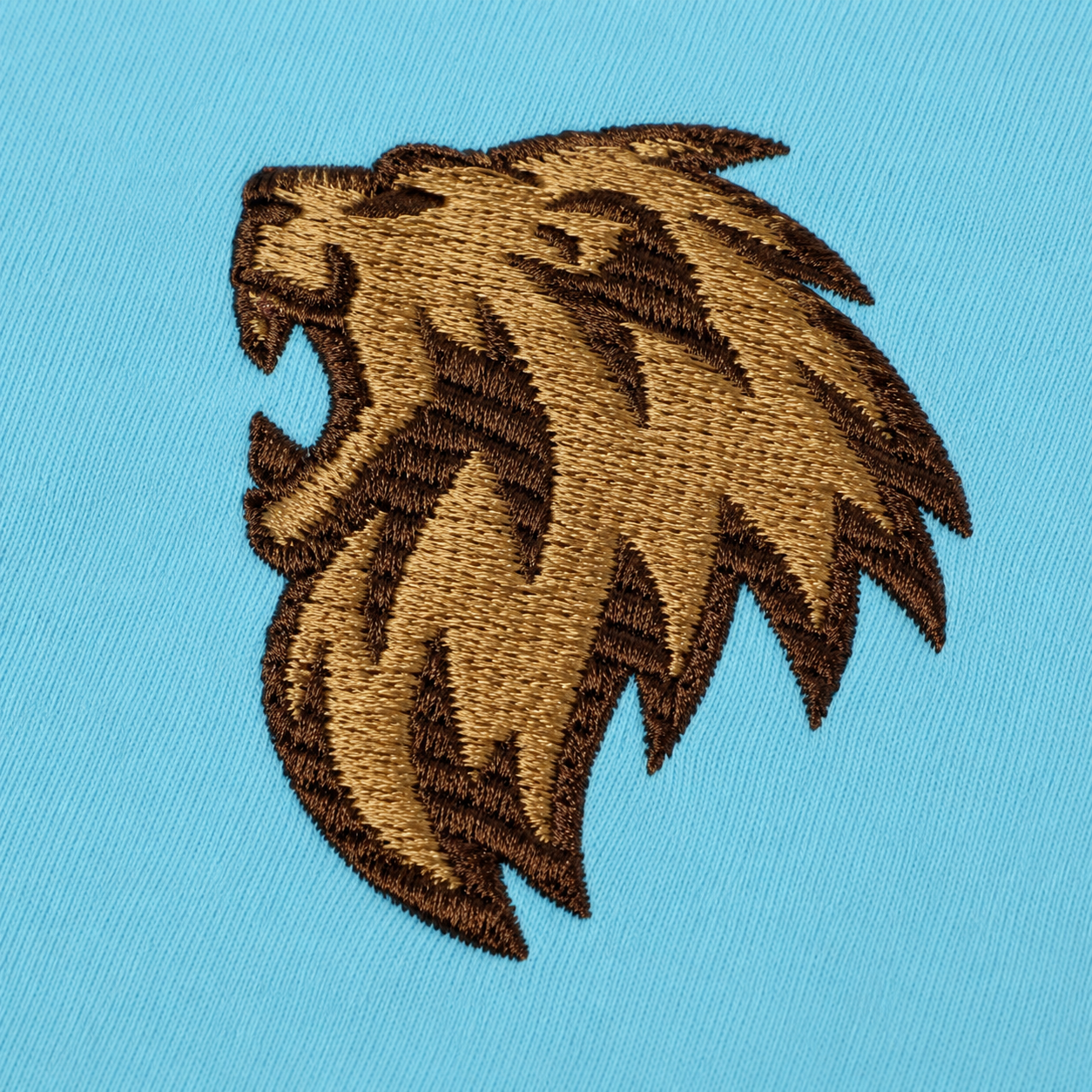 Lion of Judah Embroidered T-shirt — Sky Blue | Kingdom Wear UK