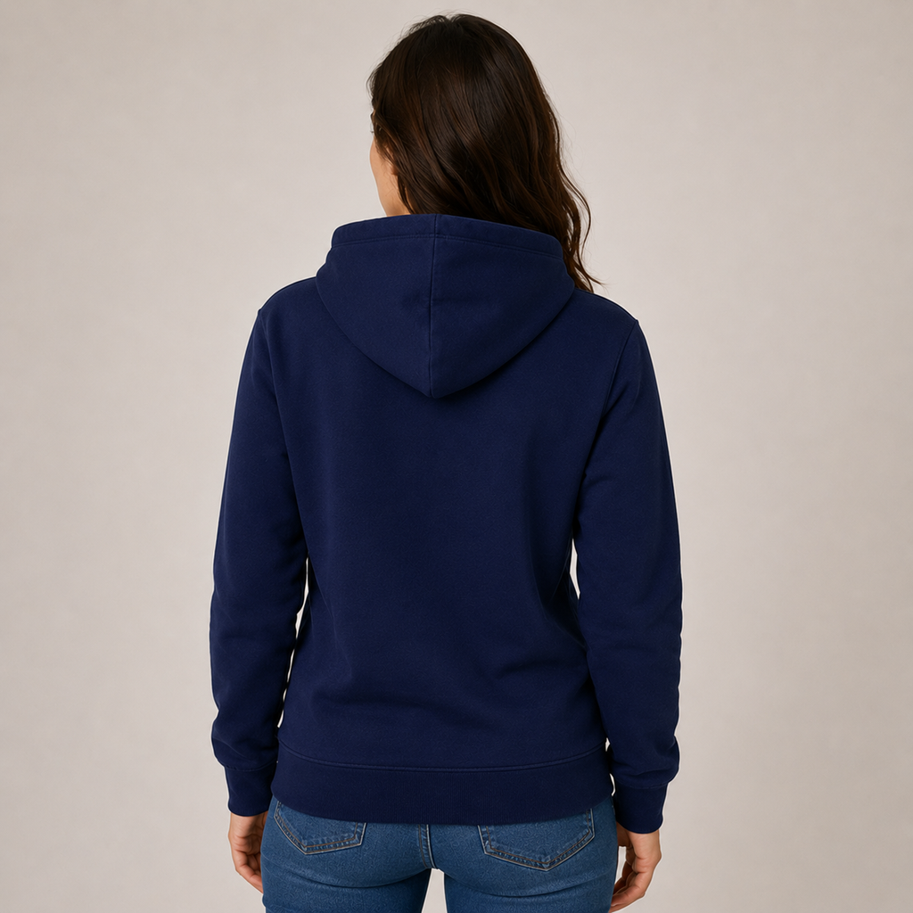 Lion of Judah Embroidered Hoodie — Navy | Kingdom Wear UK