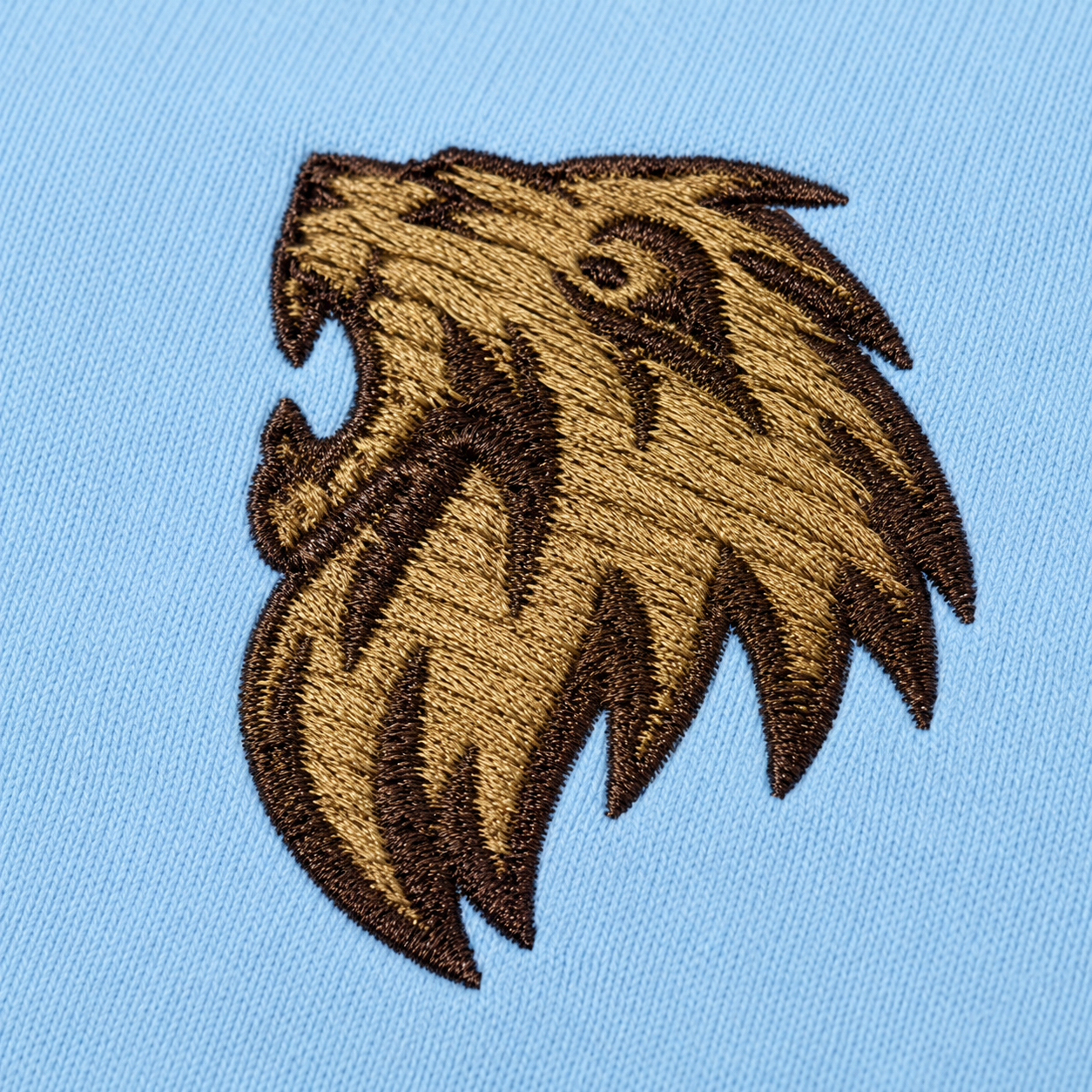 Lion of Judah Embroidered Hoodie — Sky Blue | Kingdom Wear UK