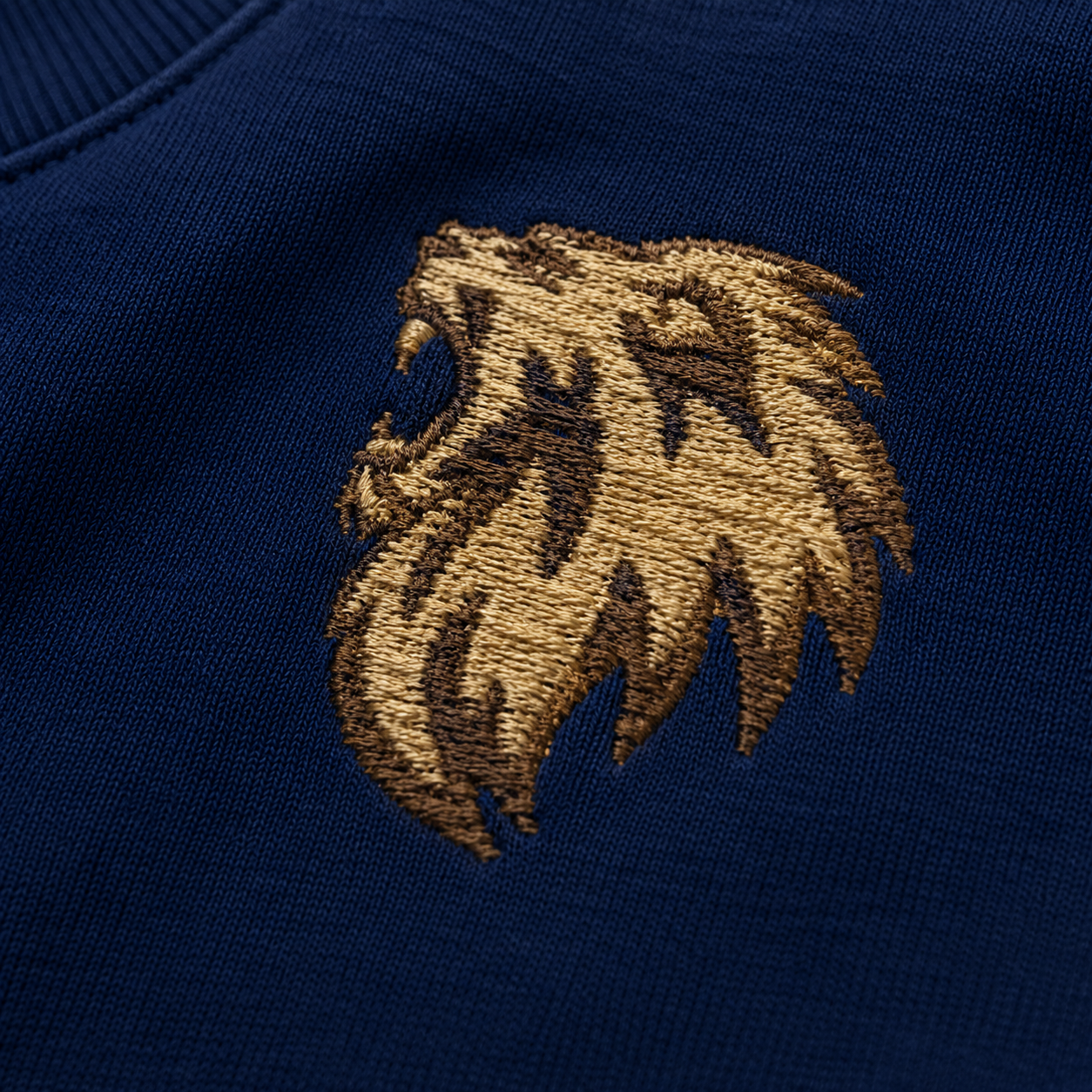Lion of Judah Embroidered Sweatshirt — Navy | Kingdom Wear UK