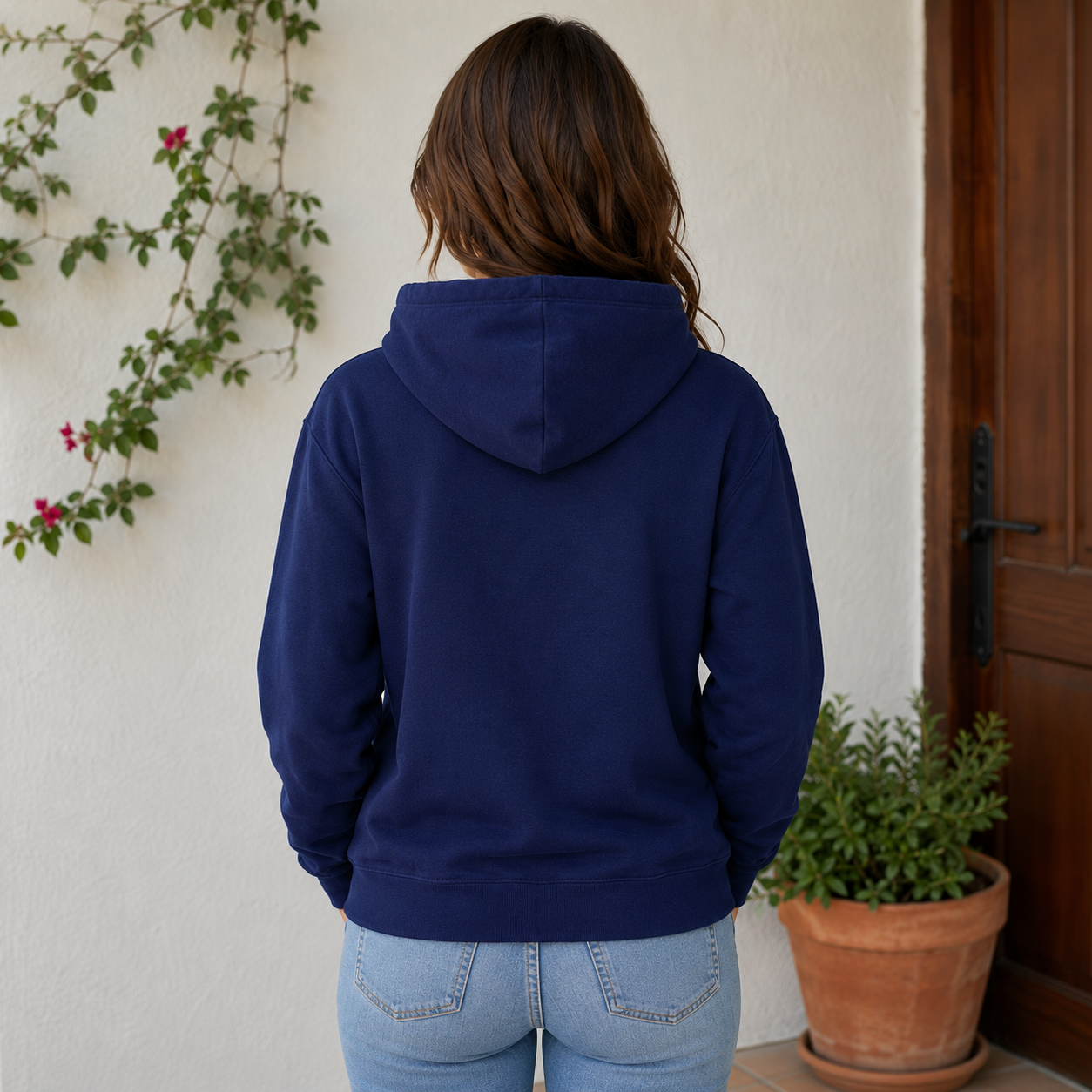 "God Loves You" Embroidered Hoodie — Navy | Kingdom Wear UK