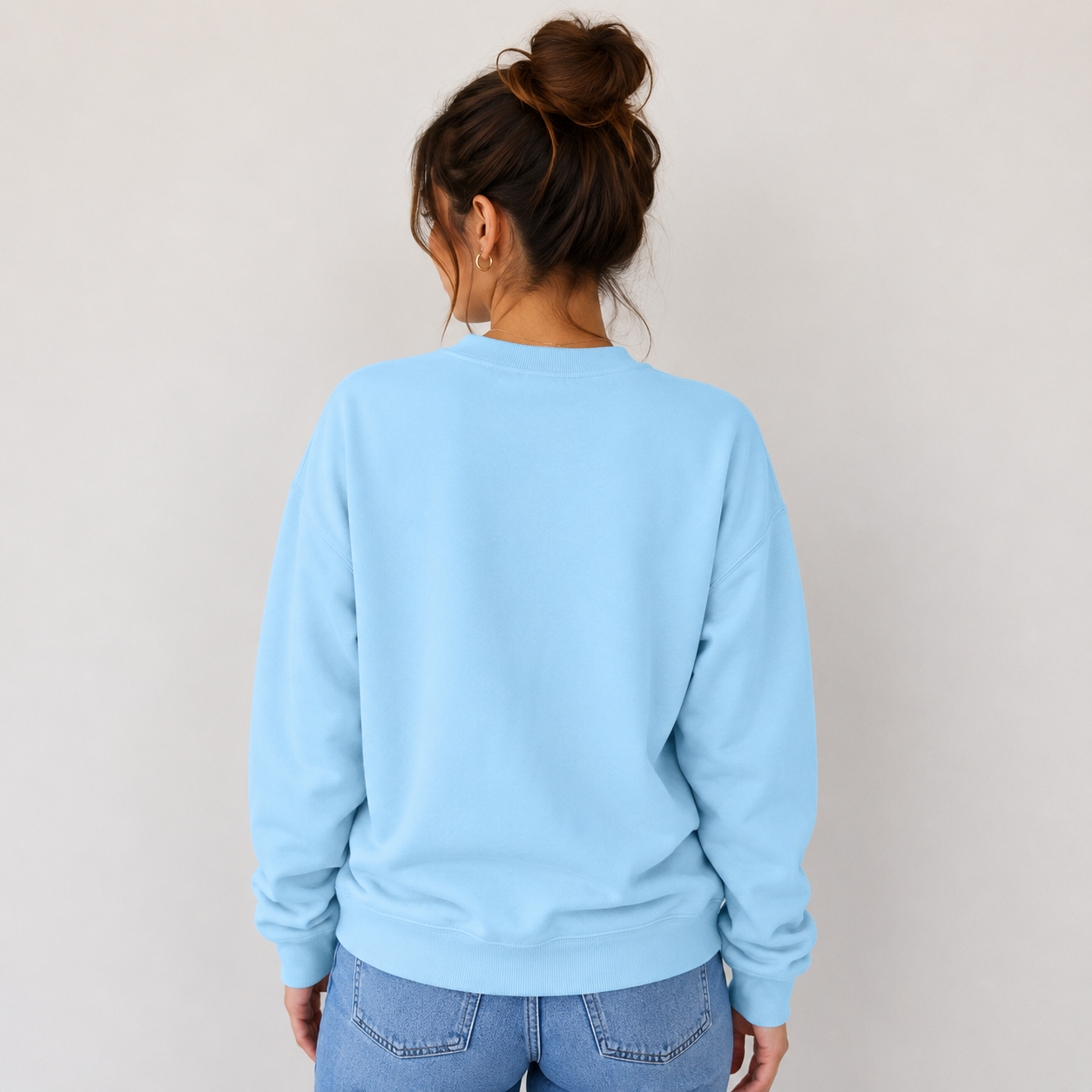Lion of Judah Embroidered Sweatshirt — Sky Blue | Kingdom Wear UK