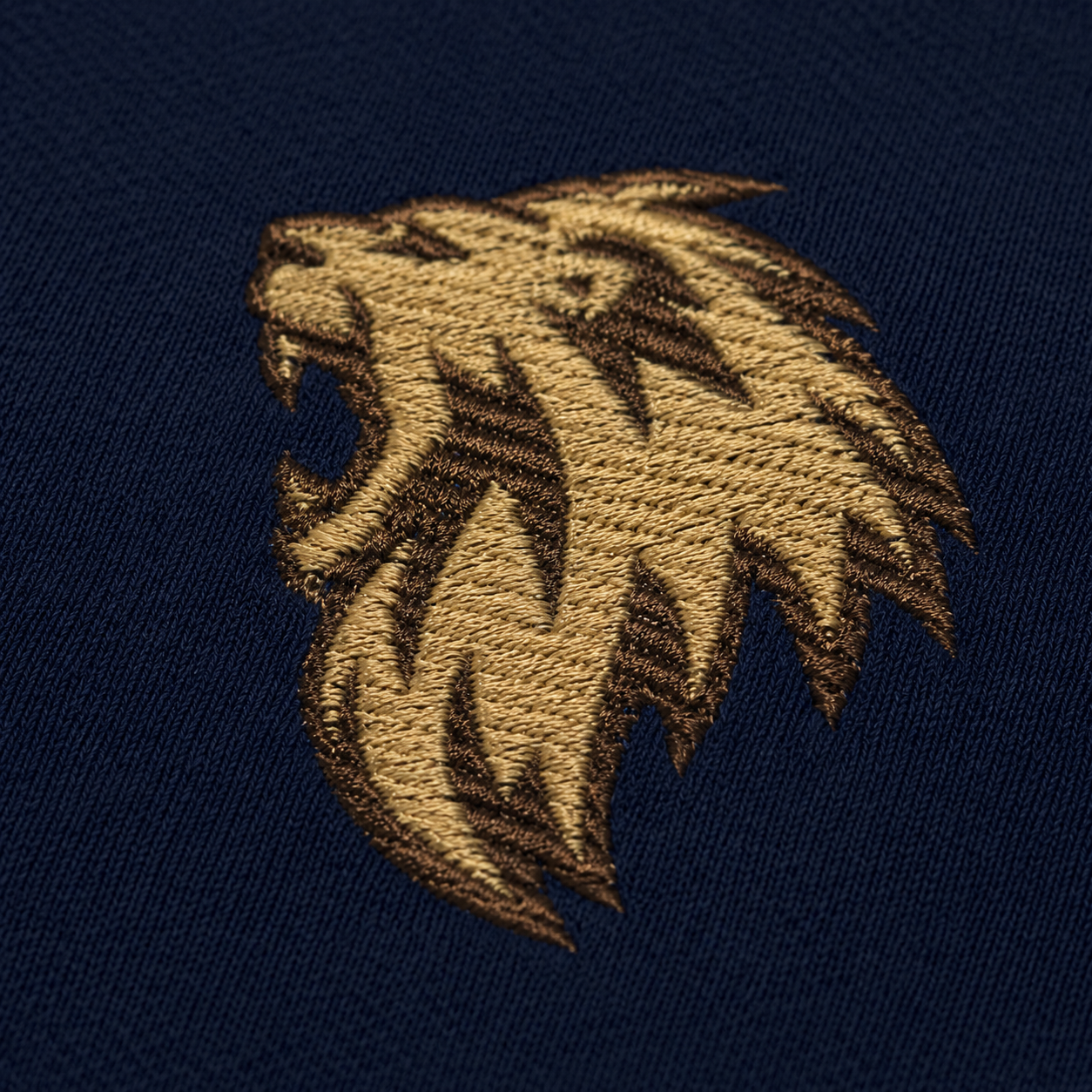Lion of Judah Embroidered Polo Shirt — Navy | Kingdom Wear UK