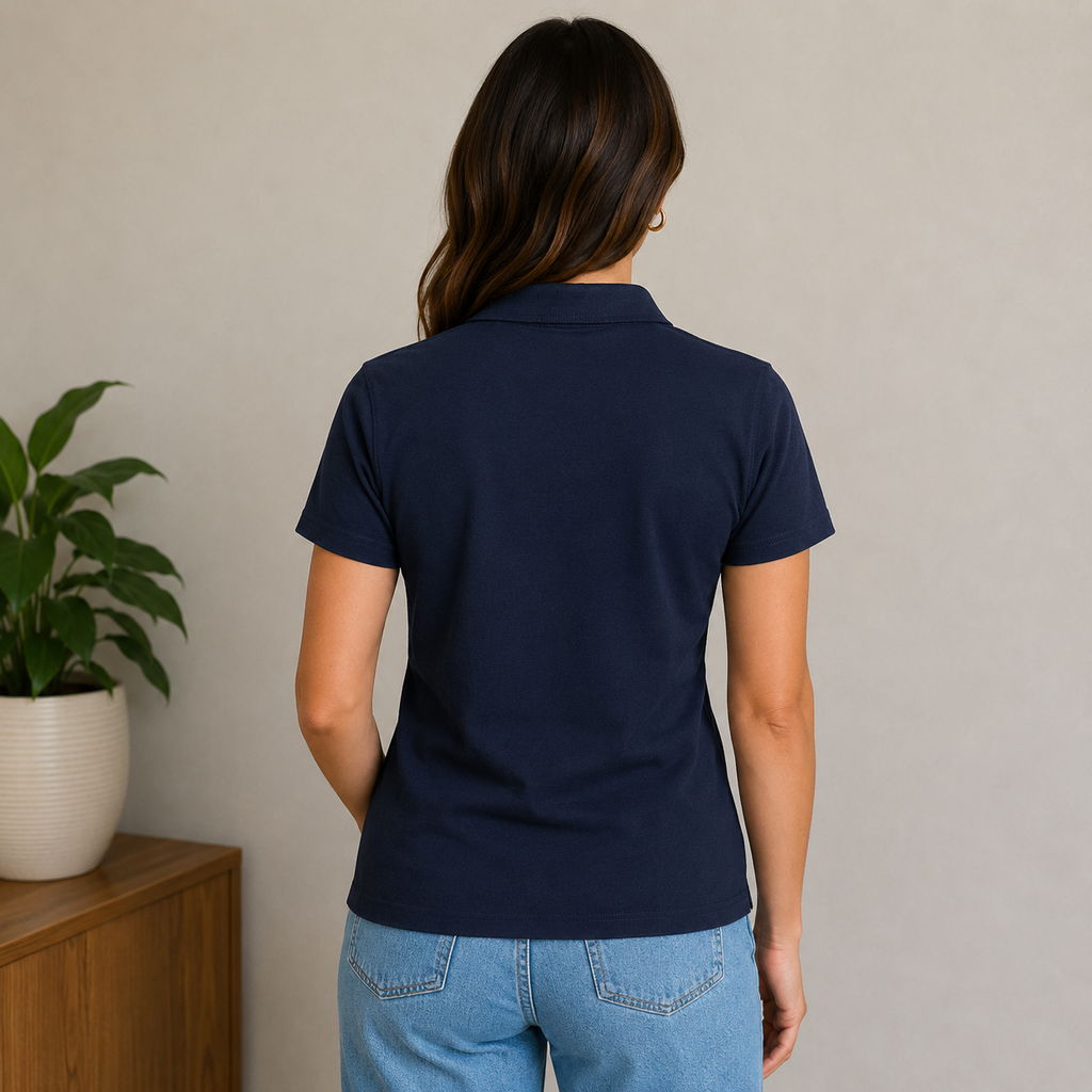 Lion of Judah Embroidered Polo Shirt — Navy | Kingdom Wear UK