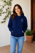 "God Loves You" Embroidered Hoodie — Navy | Kingdom Wear UK