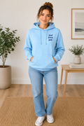 "God Loves You" Embroidered Hoodie — Sky Blue | Kingdom Wear UK